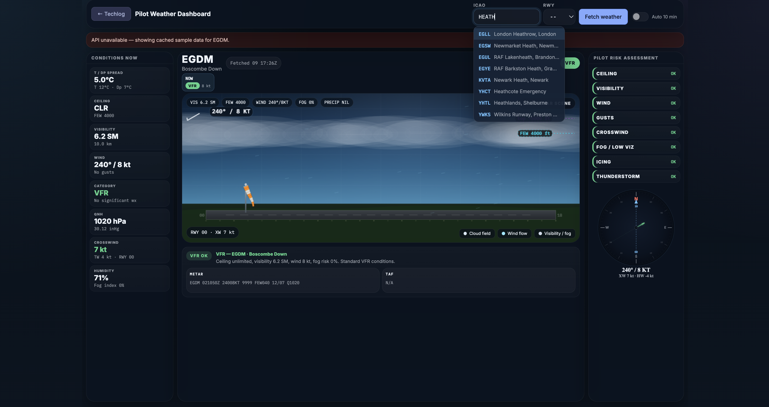A FLOG Control Panel — dark theme screenshot