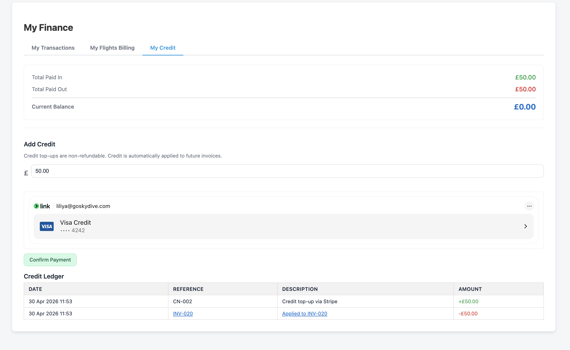 A FLOG Control Panel — light theme screenshot
